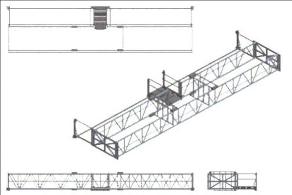 Scara pliabila actionata de un sistem de balansare pneumatic sau hidraulic